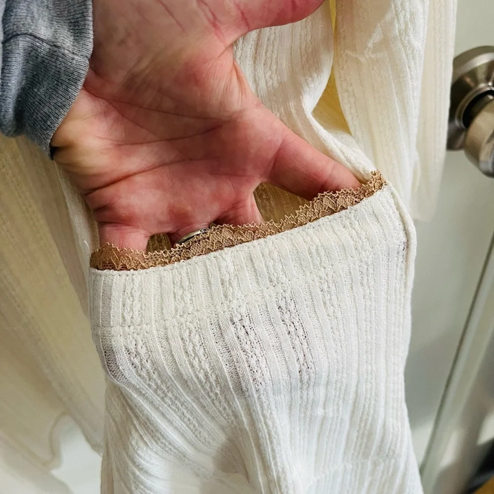 Blu Pepper Cream Knit 2pc Lounge Set - Picture 15 of 15